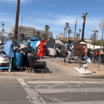 Dada Dharmapremananda visited homeless people in downtown Phoenix Arizona